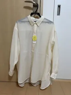 ローリーズファームシアーシャツアイボリー　ロング丈