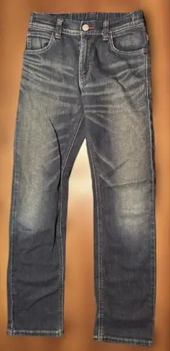 EDWIN ダークブルー ストレート　デニム 150cm ジーパン