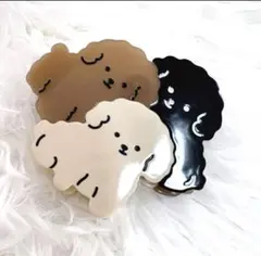 犬　ヘアクリップ トイプードル　カジュアル　髪留め　髪飾り　上品　存在感