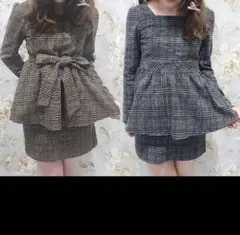 【最終値下げ・早い者順】evelyn セットアップ　茶　チェック　渋谷店限定品