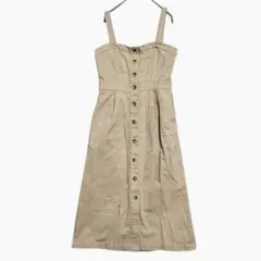 アースミュージックアンドエコロジー　ナロージャンパースカート　ベージュ　F