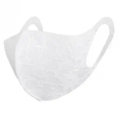 【新品未使用】ホワイト☆レースマスク　花柄 結婚式　フォーマル　上品