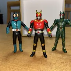 仮面ライダーソフビ3体 仮面ライダー旧１号 仮面ライダーZO 仮面ライダークウガ