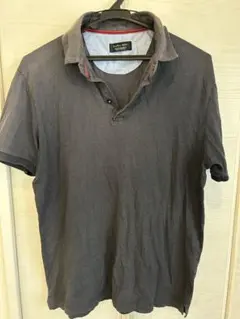 ZARA MAN ダークグレー ポロシャツ M