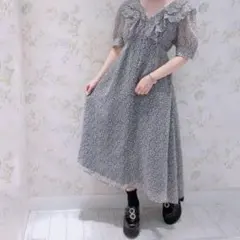 アンミールanmilleフラワーシフォンワンピop花柄