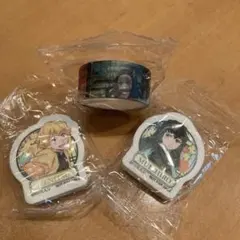 くら寿司　鬼滅の刃　マスキングテープ、消しゴム、我妻善逸、時透無一郎