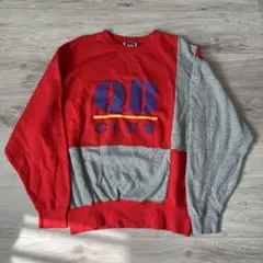 90s ヴィンテージ QB CLUB バイカラー スウェット 切り替え デザイン