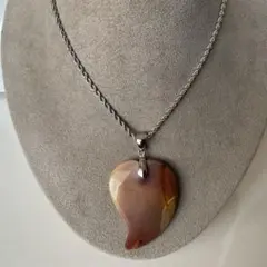 天然石★クレージーアゲイト★ハンドメイド★パールネックレス★デザイン★ネックレス