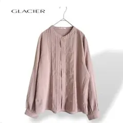 【グラシア/ GLACIER】比翼ブラウス プリーツ くすみピンク Mのサムネイル