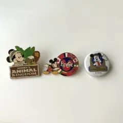 ディズニー ミッキー ピンバッジ 3個セット