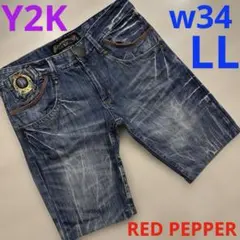 RED PEPPER レッドペッパー　メンズ　デニム　ハーフパンツ　W34 LL