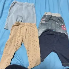 ベビー用パンツ4点セット70~80cm半ズボン3点