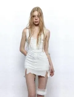 ホワイトキャミワンピース