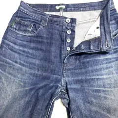美品 ポールスミス デニム 濃紺 ボタンフライ ダークブルー M マカオ製のサムネイル