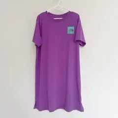 【美品】ノースフェイス 半袖 ワンピース 130 パープル