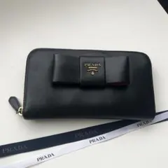 474 美品 PRADA プラダ 長財布 ラウンドファスナー - メルカリ