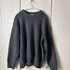 GU ウォッシュドクルーネックセーター