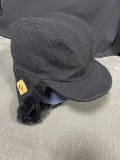 フライトキャップ　耳あて付きキャップ 黒　54cm