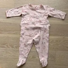 プチバトー　6M/67cm足付きロンパース