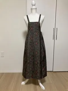 新品大島紬リメイクジャンバースカート　オシャレ！