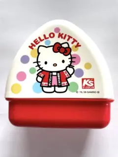 K'sデンキ非売品　ハローキティ　お弁当箱（おにぎりとオカズ）