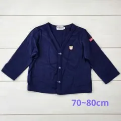 HOT BISCUITS カーディガン ネイビー S 70~80cm ミキハウス