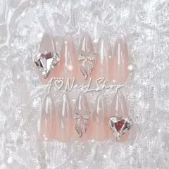 ネイルチップ オーダー フレンチガーリー 量産型 ワンホン 韓国 マグネット