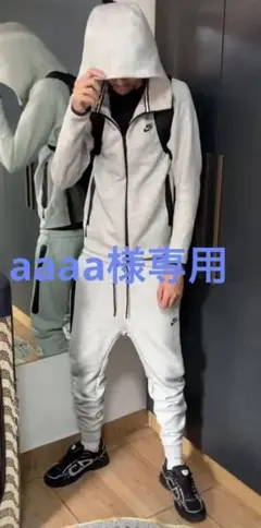 希少 NIKE テックフリース セットアップ グレー Drill メンズM 上下