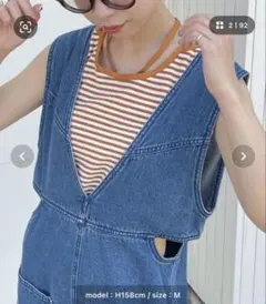 CIAOPANIC サイドカットアウト 2WAY デニムサロペット　Sサイズ