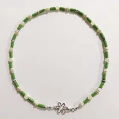 no.503／a'moureveビーズネックレス　ハンドメイド　古着　韓国