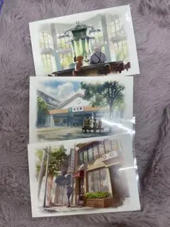 名探偵コナン　TVアニメ30周年記念展　水彩美術ポスターカード　3枚