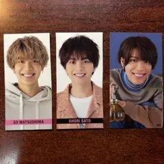 SexyZone timelesz 佐藤勝利 松島聡 厚紙 デタカ 切り抜き