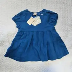 【新品】プティマイン　【スマイルシリーズ】楊柳チュニック　ブルー