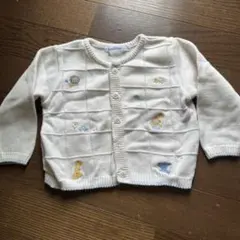 ファミリア　70cm ホワイト　カーディガン