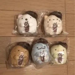 ◎すみっコぐらし　限定　GODIVAコラボ第1弾　てのりぬいぐるみ　5種セット