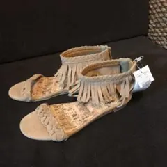 フリンジサンダル　ベージュ　Ｌサイズ