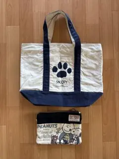 スヌーピー トートバッグとポーチ セット