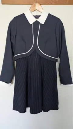 ネイビー ストライプ ジャケットドレスセット