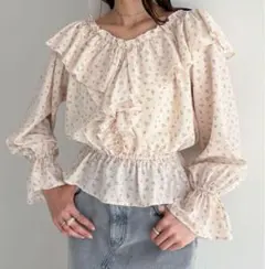 新品タグ付き⭐︎Heather 2WAY ボリュームフリルブラウス