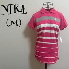 NIKE/ナイキ（M）ポロシャツ/ゴルフウエア/ピンク/ホワイト/グレー/半袖