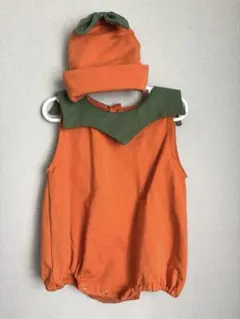 かぼちゃロンパース ハロウィン コスプレ 90cm