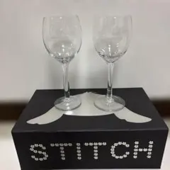ディズニースティッチ ワイングラス 2個セット