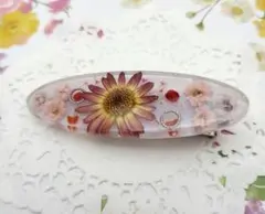 E-426 ヘアアクセサリー　ヘアピン　押し花　レジン　ハンドメイド