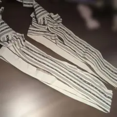 白黒ストライプ 角帯 伝統模様