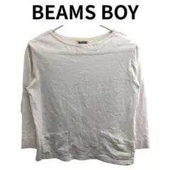 BEAMS BOYビームスボーイ バスク風 カットソー ホワイト 七分袖のサムネイル