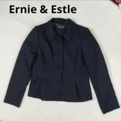 美品　美シルエット ネイビー ショート丈ジャケット フォーマル 通勤 L
