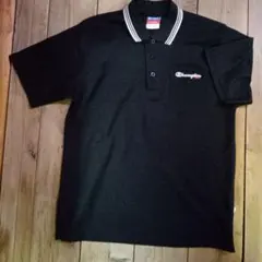 チャンピオンUSA 　BLACKポロシャツ黒半袖 　スポーツウェア