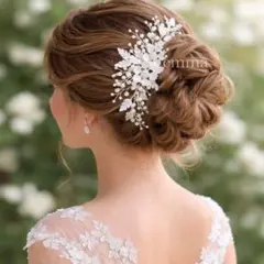 髪飾り　ヘッドドレス　結婚式　ウェディング　成人式　卒業式　ヘアアクセサリー