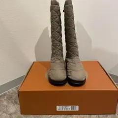 YELLO peel LONG BOOTS ベージュ ロングブーツ M - メルカリ