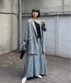 【AMERI】ヴィンテージライクジャケット＋スカート　セットアップ